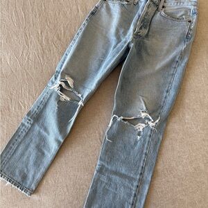 Agolde Distressed Mom Jeans